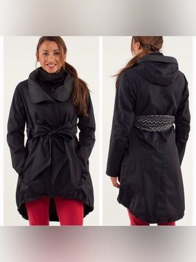 *Rare* Lululemon Pedal Power Black Cycling Rain Jacket